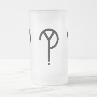 Black Y? Symbol Frosted Mug
