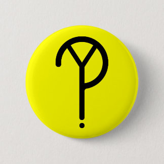 Black Y? Symbol- On Yellow Button