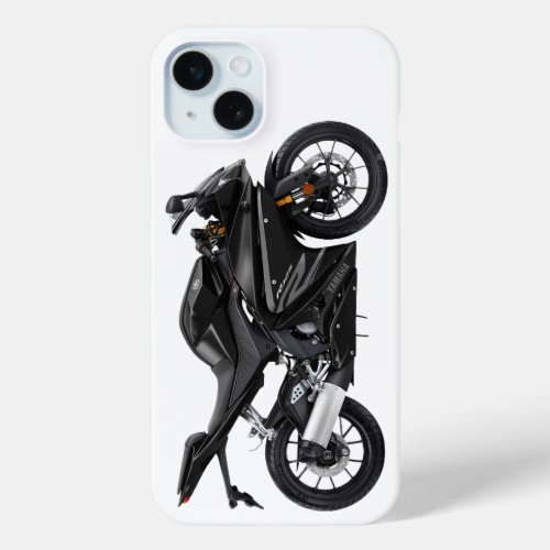 Black Yamaha Yzf_R125 Motorcycle iPhone 15 Plus Case