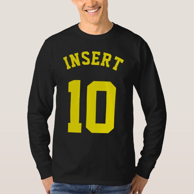 Black & Yellow Adults | Sports Jersey Design T-Shirt (Front)