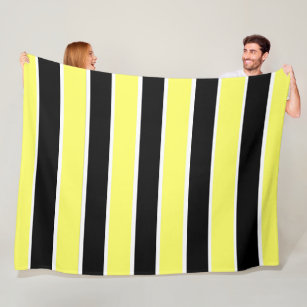 Yellow And Black Fleece Blankets & Throws | Zazzle