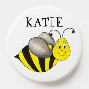 Black Yellow Bee Bumblebee Honeybee Insect Bug PopSocket