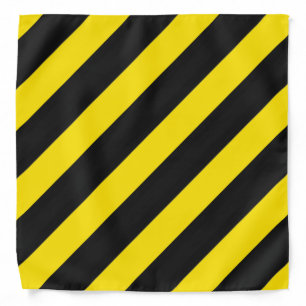 Black, Yellow Bee Color Stripes Bandana