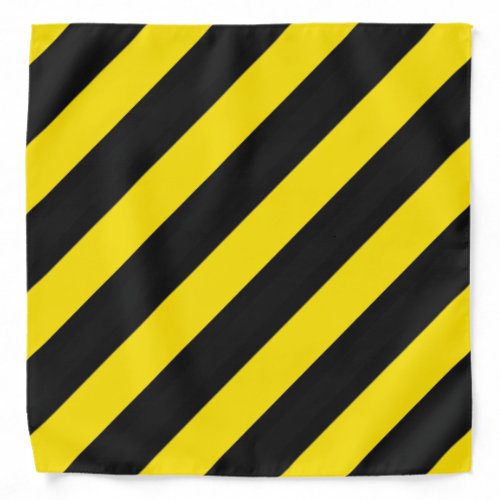 Black Yellow Bee Color Stripes Bandana