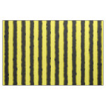 [ Thumbnail: Black, Yellow Bee Color Stripes Fabric ]