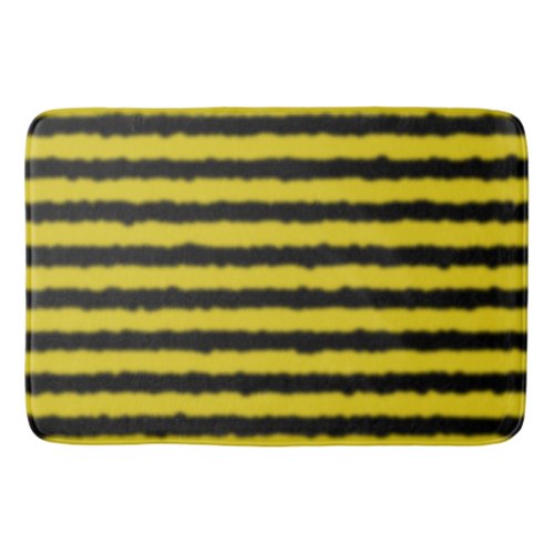 Black  Yellow Bee Inspired Bath Mat