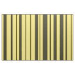 [ Thumbnail: Black/Yellow Bee-Inspired Stripes Pattern Fabric ]