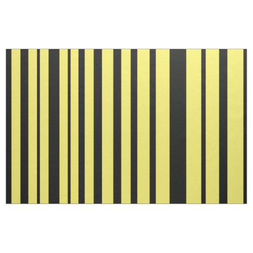 Black Yellow Bee_Like Stripes Fabric