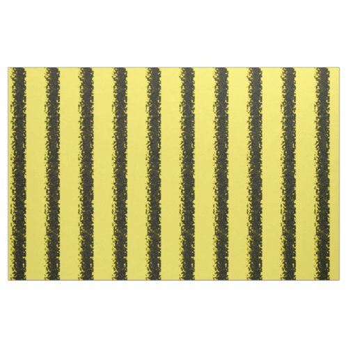 BlackYellow Bee_Like Stripes Pattern Fabric