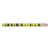 Black, Yellow Bee-Like Stripes Pencil (Rotated 90)