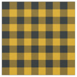 Black &amp; Yellow Buffalo Checkered Plaid Rustic Fabric