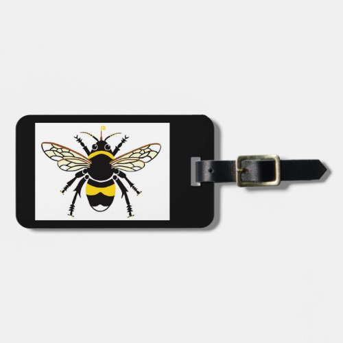  Black  yellow Bumble BEE _ Nature _ Wildlife _ Luggage Tag