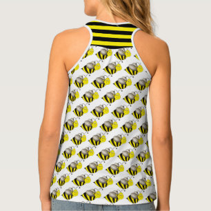 Black Yellow Bumblebee Stripe Bee Honeybee Insect Tank Top