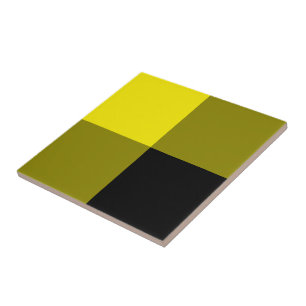 Black Yellow Check Ceramic Tile Modern Design