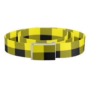 Black & Yellow Checked - Modern Belt
