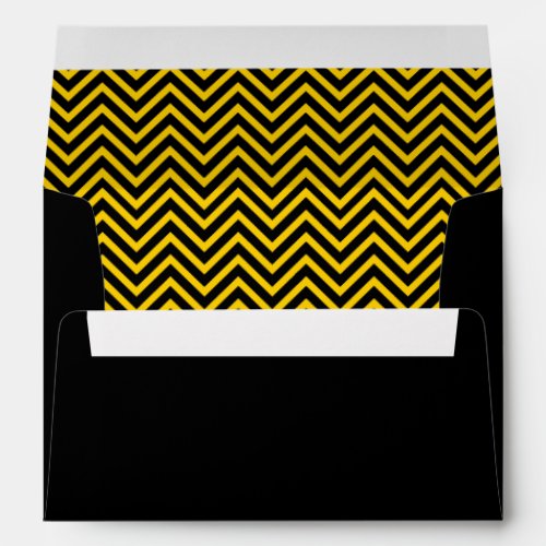 Black  Yellow Chevron Envelope