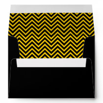 Black & Yellow Chevron Envelope