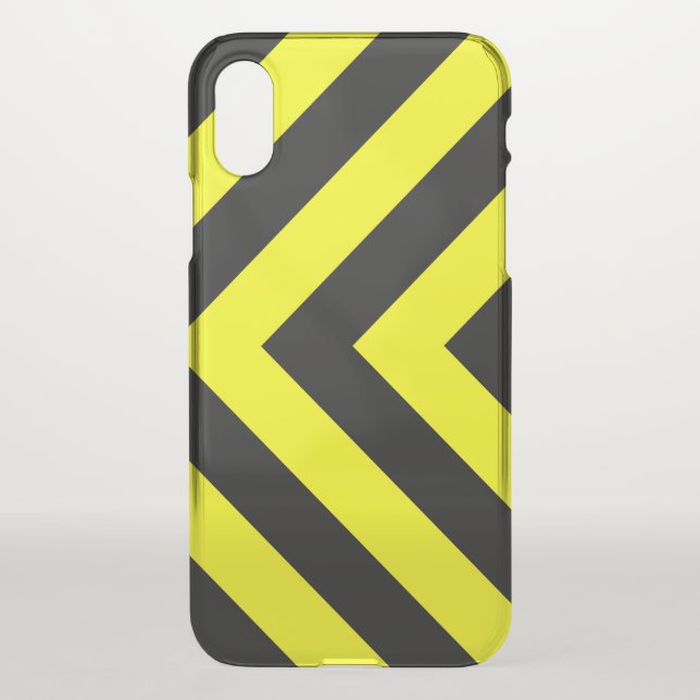 Black & Yellow Chevron-Like Pattern Phone Case (Back)