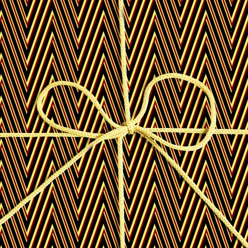Black  Yellow Chevron Stripes _ Classy Abstract Wrapping Paper