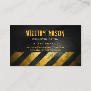 Black Yellow Chevrons Background Business Card