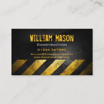 Black Yellow Chevrons Background Business Card by ImageAustralia at Zazzle