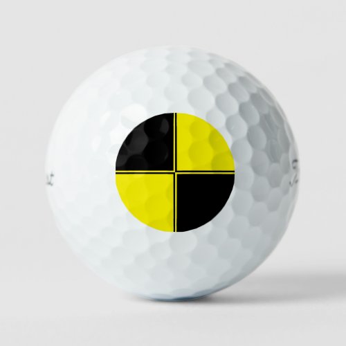 Black  Yellow CUSTOM Titleist Golf Balls 