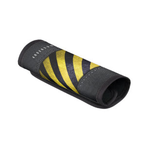 Black Yellow Danger Stripes Construction Engineer Luggage Handle Wrap