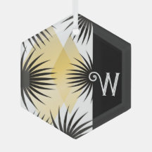 Black Yellow Design Ornament