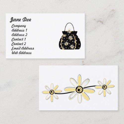 Feminine Yellow Business Cards