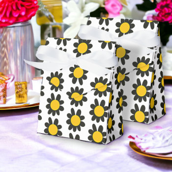 Black Yellow Flowers Colorful Fun Favor Boxes by Ricaso_Baby at Zazzle