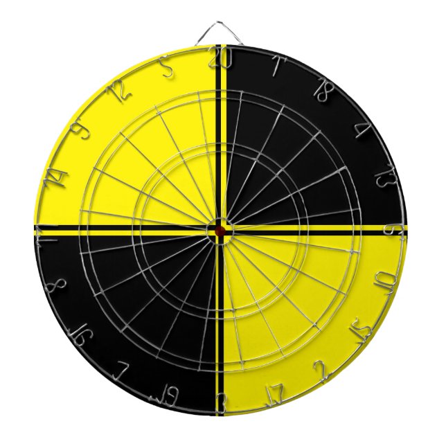 Black & Yellow Game Room Dartboard (Front)