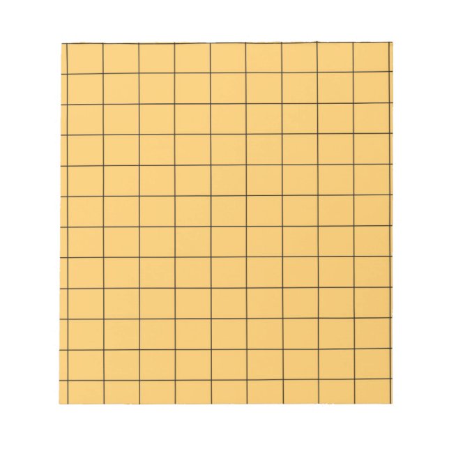 Black & Yellow Gingham Checkered Plaid Pattern  Notepad (Front)
