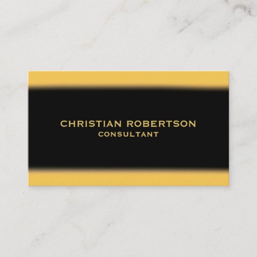Black Yellow Gold Consultant Business Card