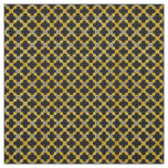 Black, Yellow, Gray Modern Urban Pattern Fabric