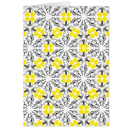 Black Yellow Great Danes Cards (Front)