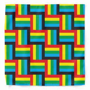 black yellow green red blue bandana