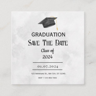 Black Yellow Grunge Graduation Enclosure Card