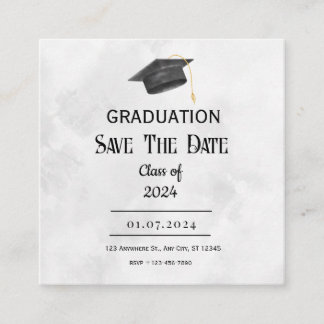 Black Yellow Grunge Graduation Enclosure Card