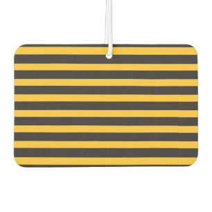 Black Yellow Horizontal Lines Geometric Bee Animal Air Freshener