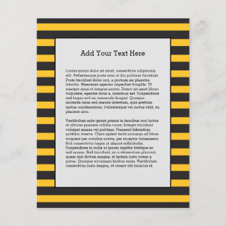 Black Yellow Horizontal Lines Geometric Bee Animal Flyer