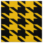 Black &amp; Yellow Houndstooth Seamless Pattern Fabric
