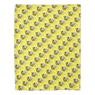 Black Yellow Insect Bumble Bee Bumblebee Honeybee Duvet Cover