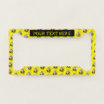 Black Yellow Insect Bumble Bee Bumblebee Honeybee License Plate Frame at Zazzle