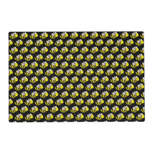 Black Yellow Insect Bumble Bee Bumblebee Honeybee Placemat