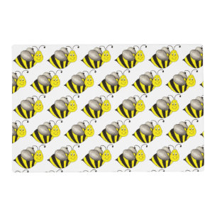Black Yellow Insect Bumble Bee Bumblebee Honeybee Placemat
