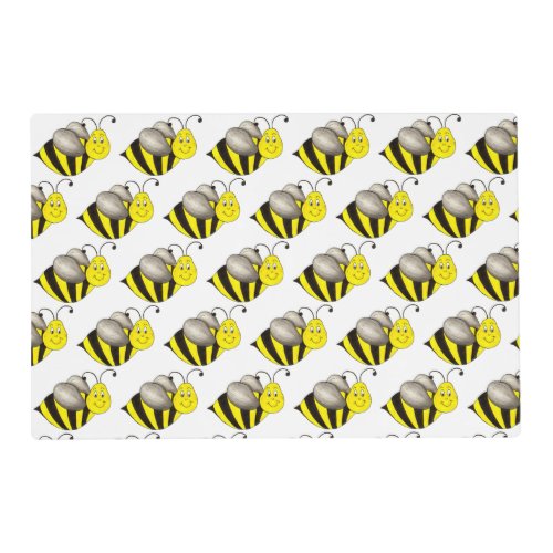 Black Yellow Insect Bumble Bee Bumblebee Honeybee Placemat