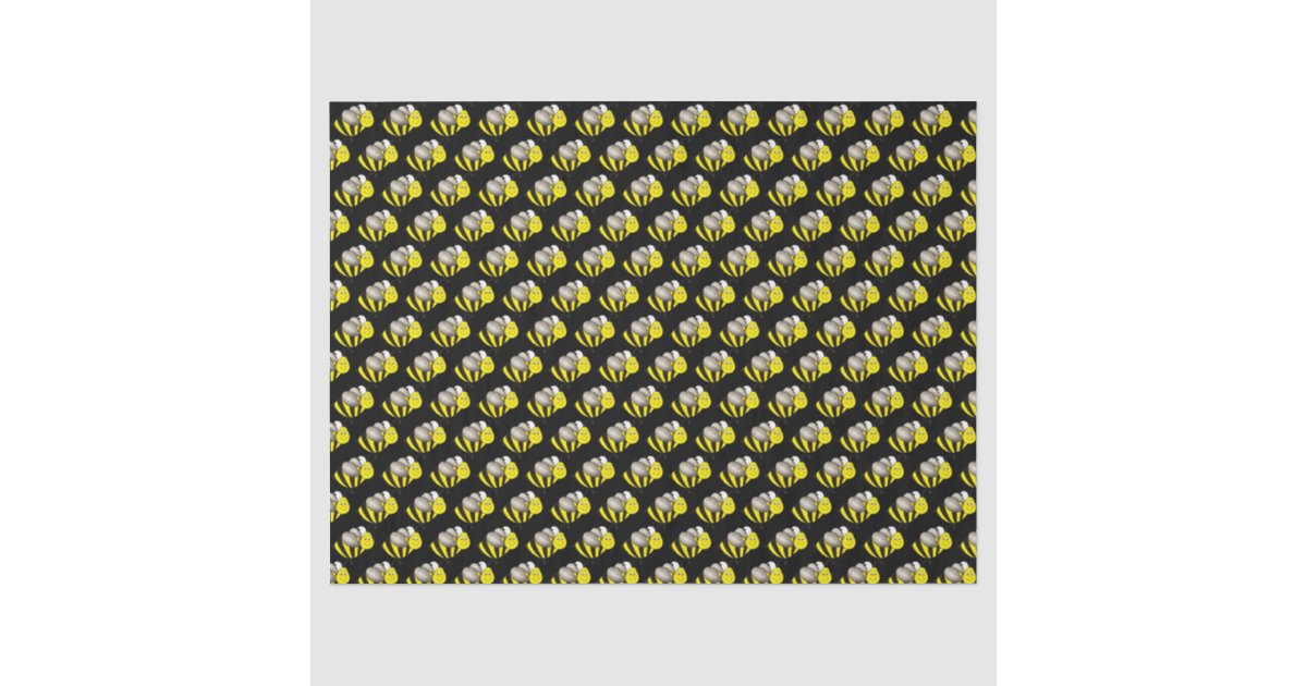 Black Yellow Insect Bumble Bee Bumblebee Honeybee Tissue Paper | Zazzle