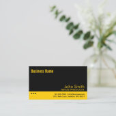 Black & Yellow Investigator Business Card (Standing Front)