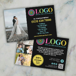 Black Yellow Logo Photos Promo Small Business Flyer