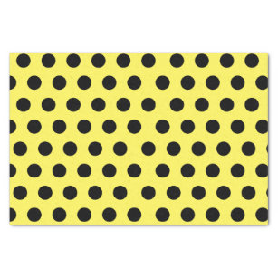 White polka dots on lemon yellow wrapping paper, Zazzle